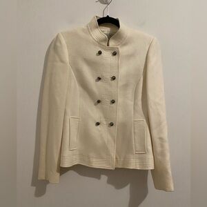 Tahari Cream Wool Blend Jacket Size 2